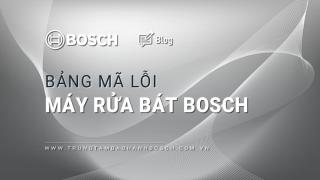Bảng mã lỗi máy rửa bát Bosch thường gặp & Hướng dẫn chi tiết